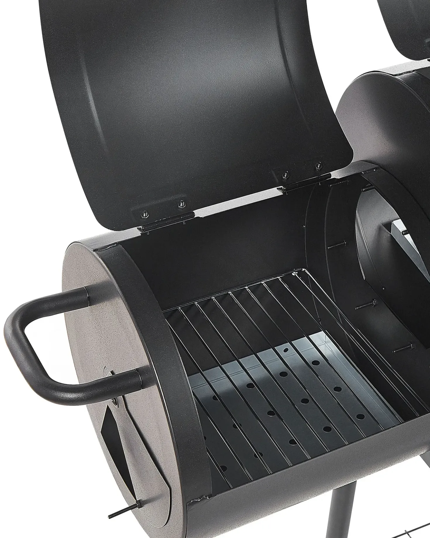 Barbecue a carbonella SATAH con affumicatore Metallo Nero