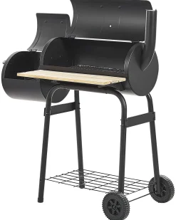 Barbecue a carbonella SATAH con affumicatore Metallo Nero
