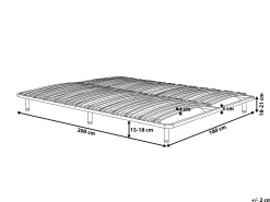 Base letto a doghe freestanding COMBOURG 180 x 200 cm