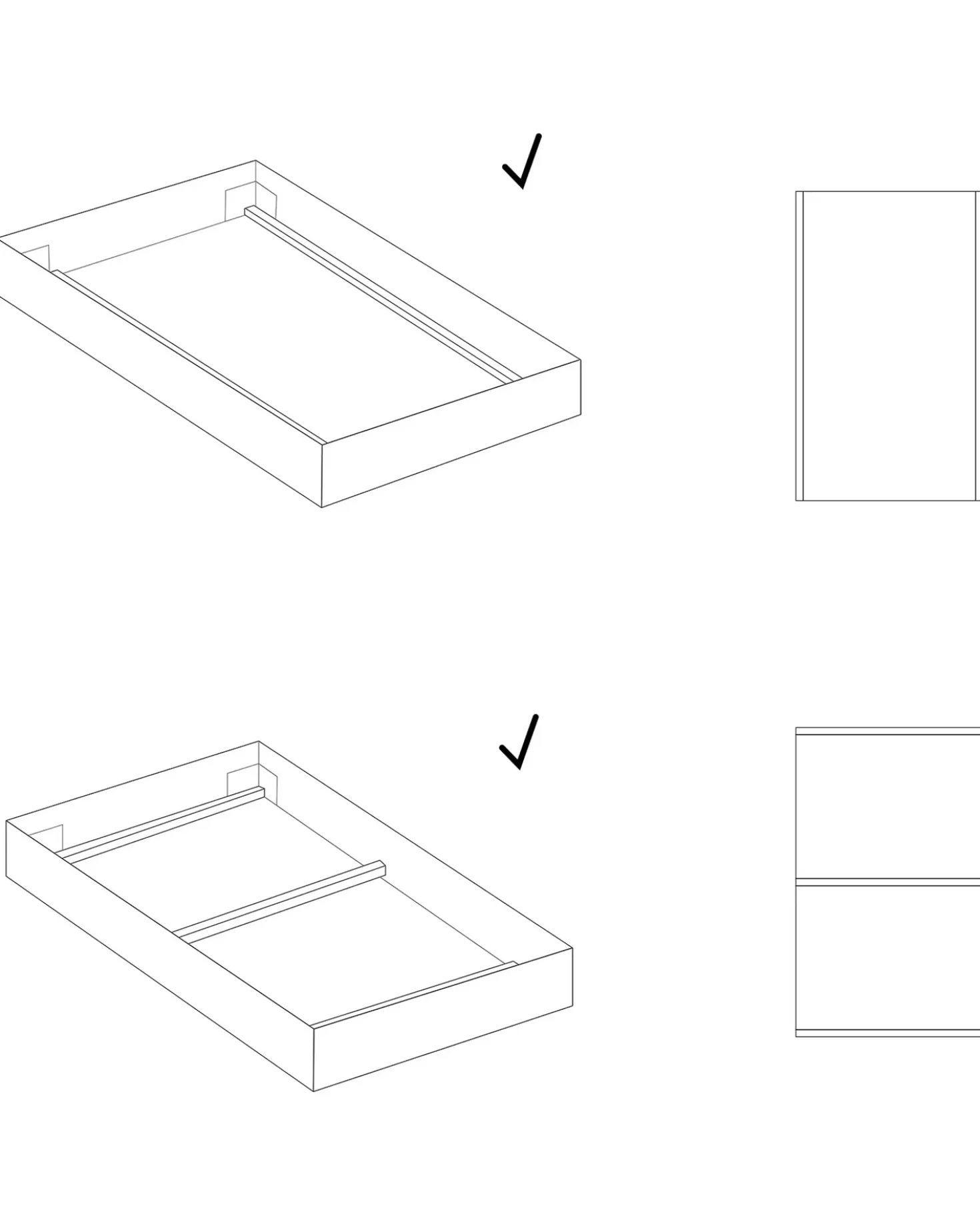 Base letto a doghe VOUZIERS 90 x 200 cm