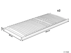 Base letto a doghe VOUZIERS 180 x 200 cm