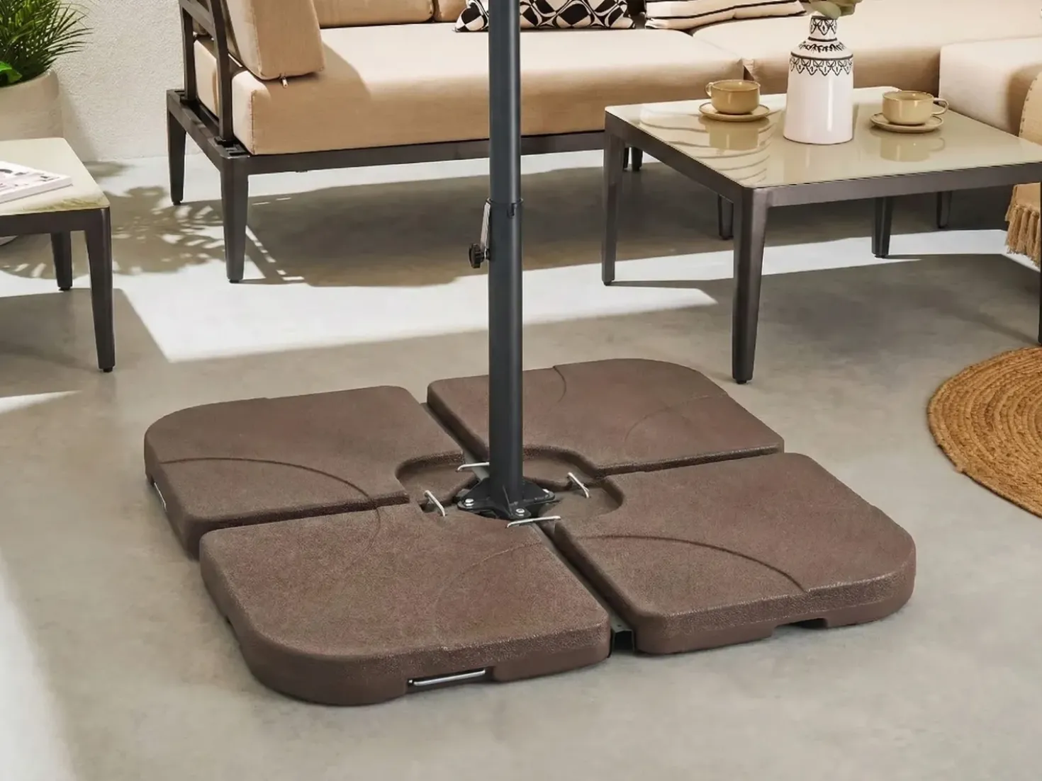 Base per ombrellone CARIA Tortora Quadrata 9 kg