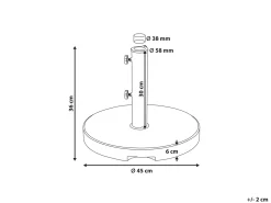Base per ombrellone CEGGIA Nero Rotonda 25 kg
