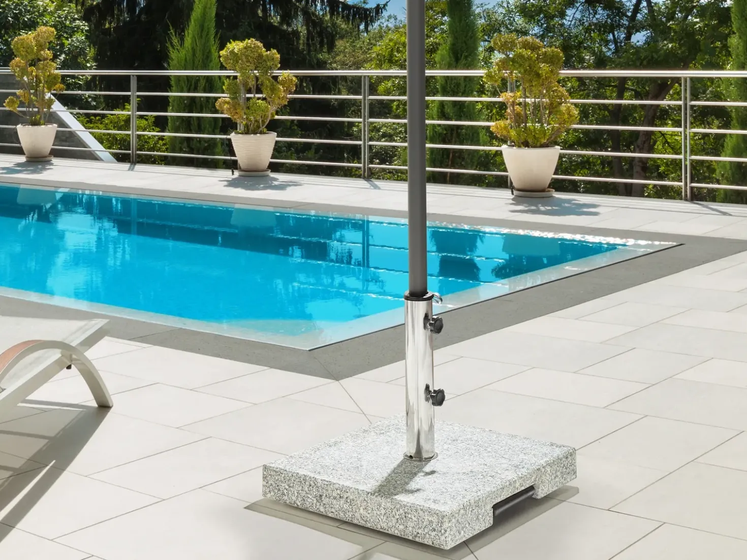 Base per ombrellone CERZETO Grigio Quadrata 30 kg