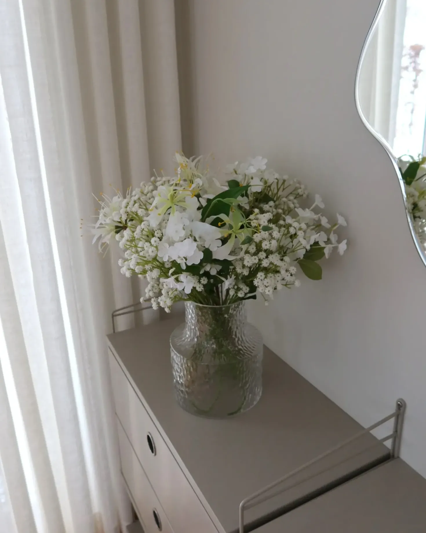 Bouquet di fiori artificiali VEIROS 38 cm Bianco