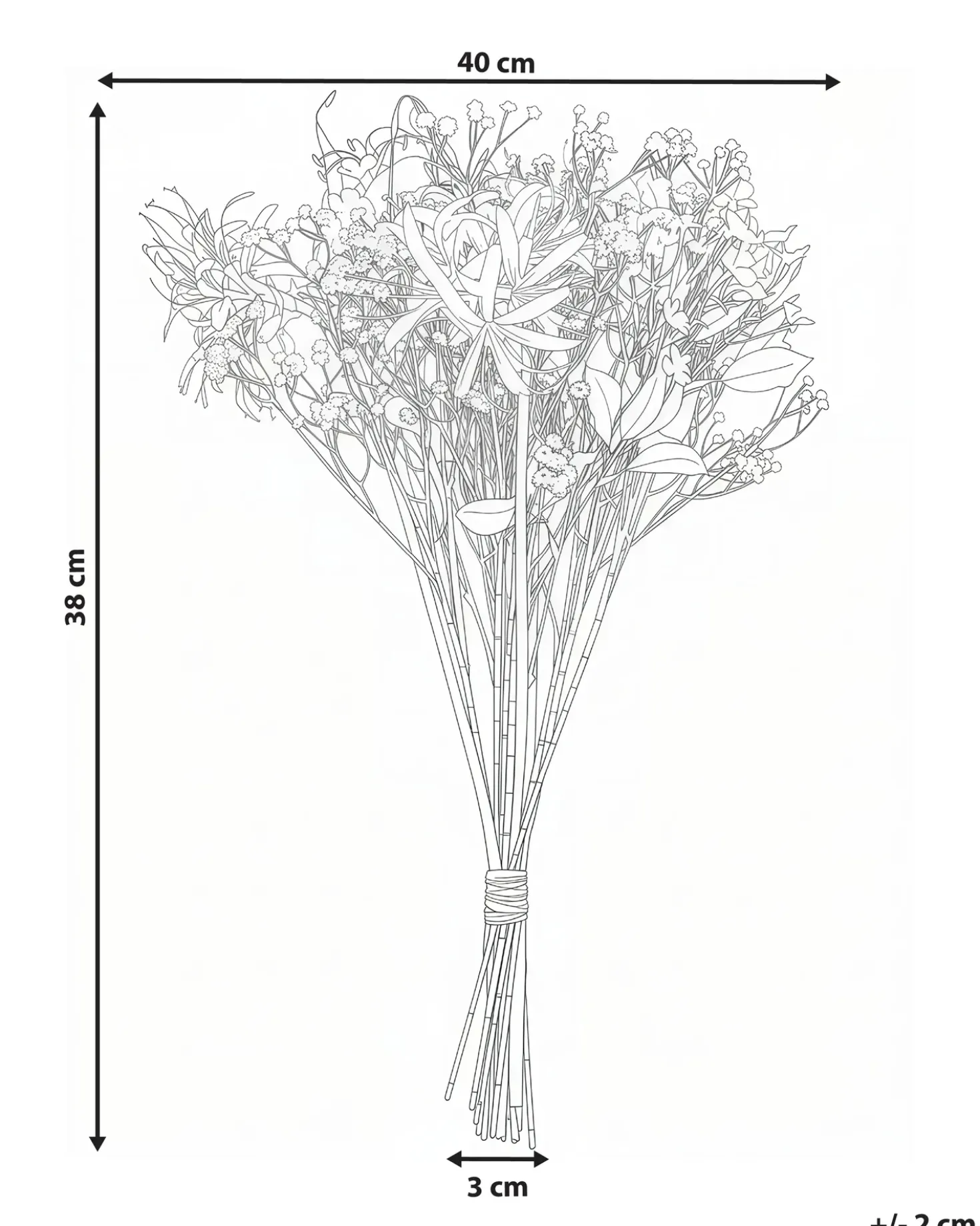 Bouquet di fiori artificiali VEIROS 38 cm Bianco