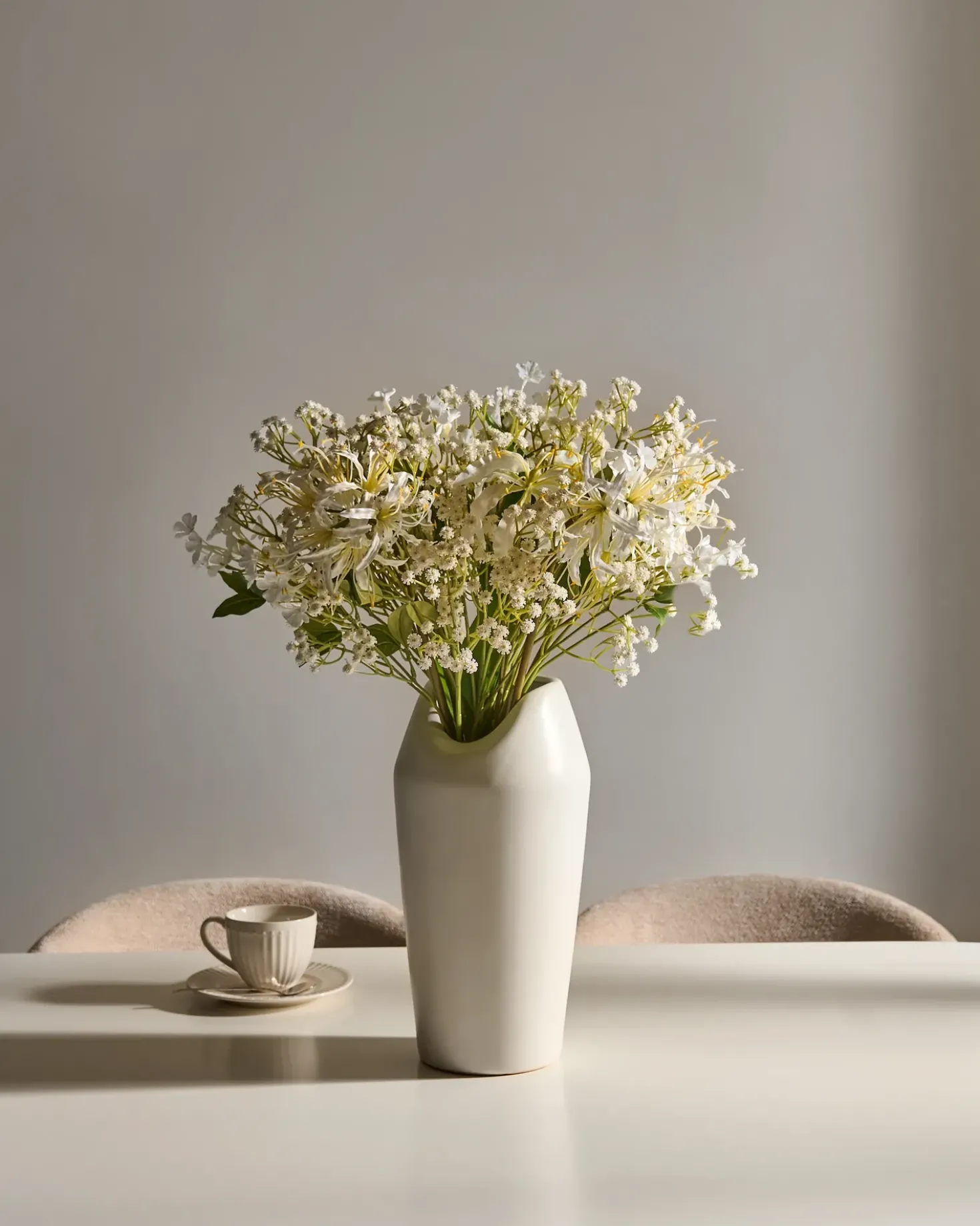 Bouquet di fiori artificiali VEIROS 38 cm Bianco