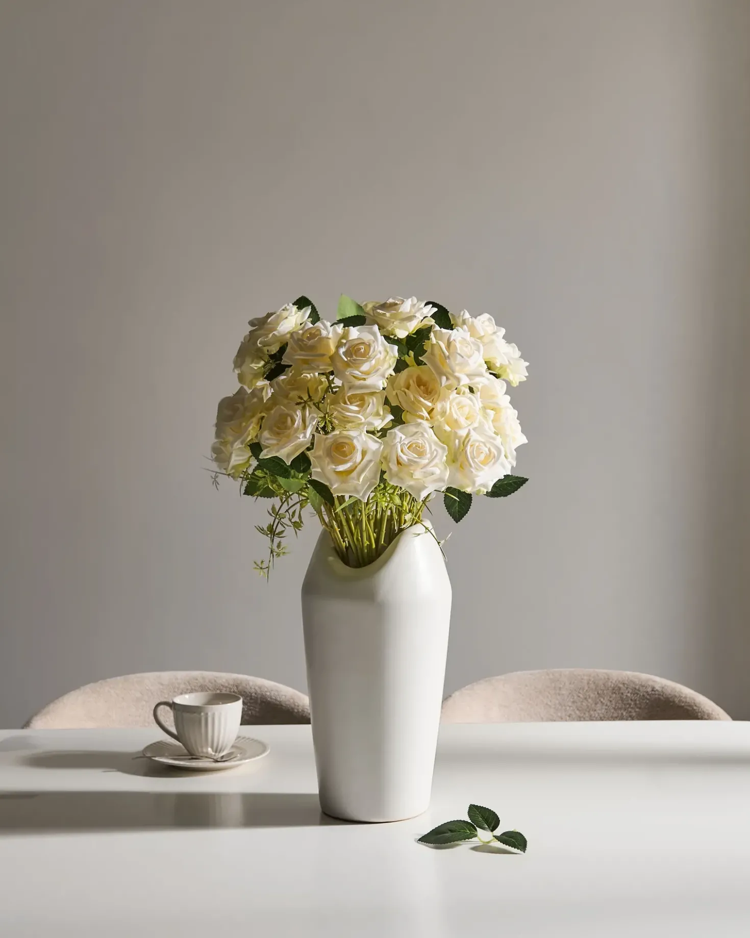 Bouquet di fiori artificiali LAPAS 55 cm Bianco