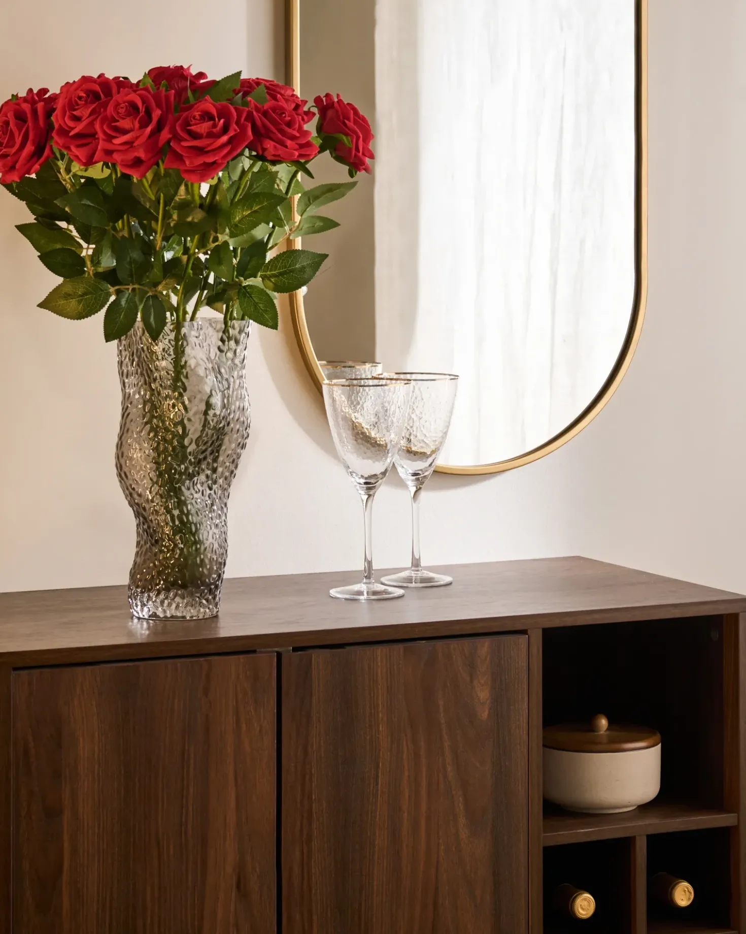 Bouquet di fiori artificiali MAFRA 60 cm Rosso