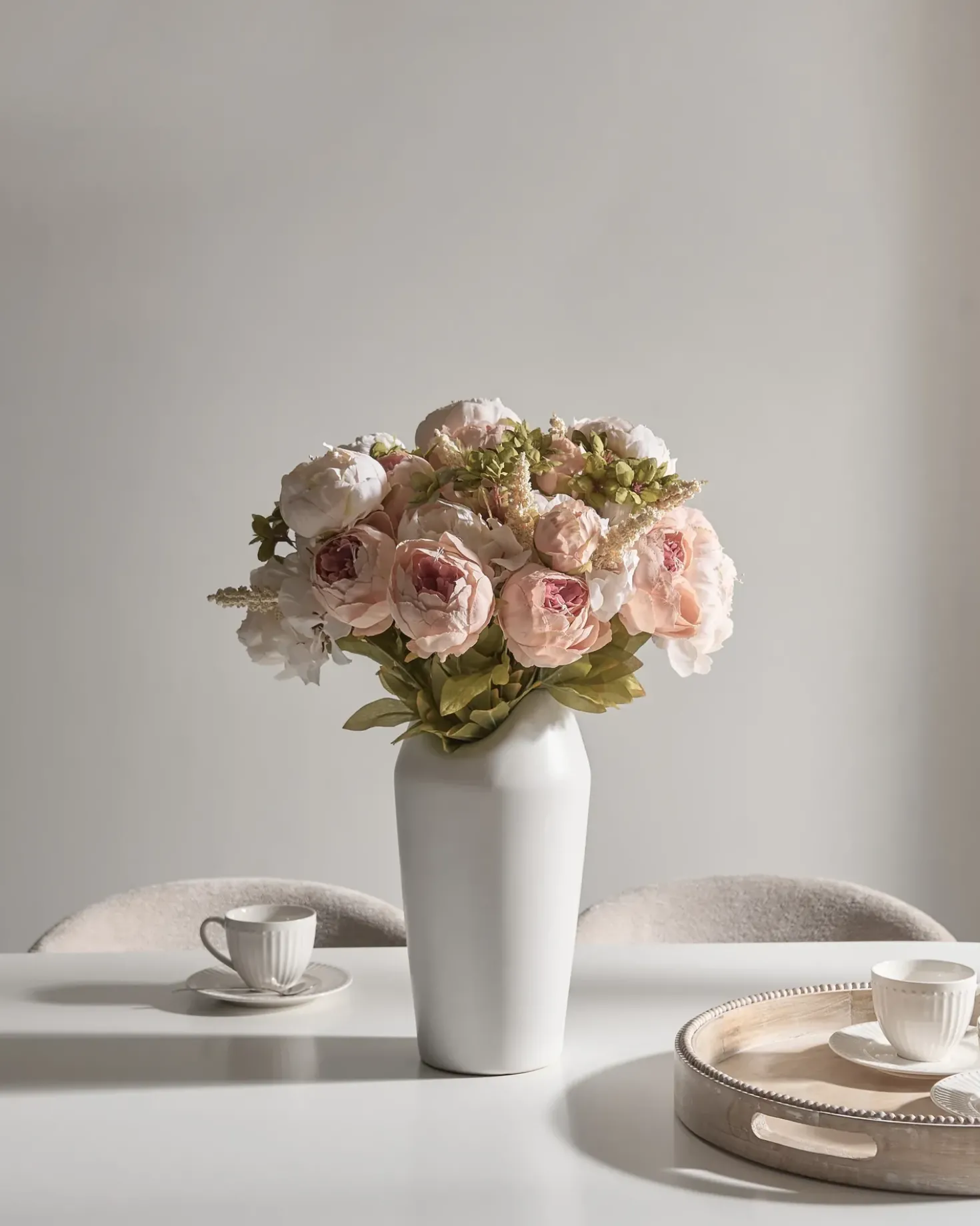 Bouquet di fiori artificiali RAPOSA 45 cm Rosa pastello