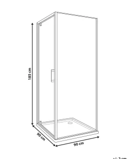 Cabina doccia DARLI 90 x 90 x 185 cm Argento