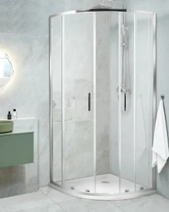 Cabina doccia JUKATAN 90 x 90 x 185 cm Argento