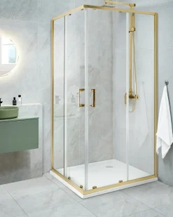 Cabina doccia TELA 90 x 90 x 185 cm Oro
