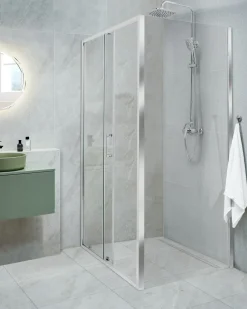 Cabina doccia YORO 80 x 100 x 185 cm Argento