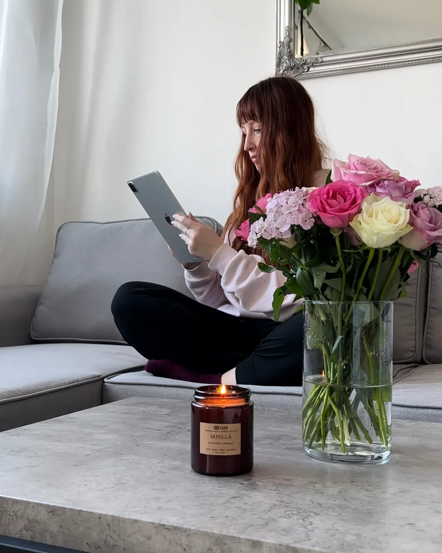 Candela Profumata con Diffusore di Fragranze DARK ELEGANCE 9 cm Marrone