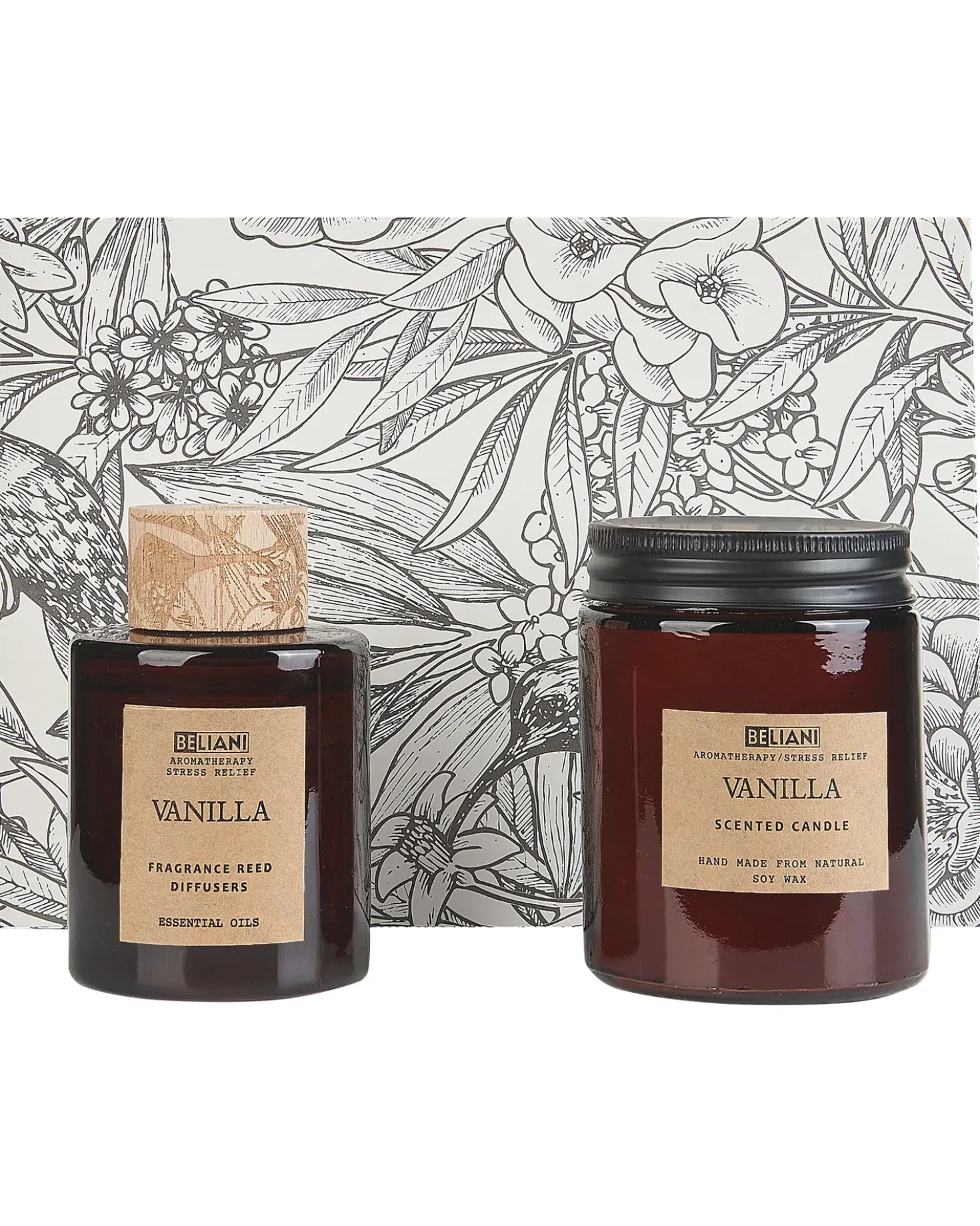 Candela Profumata con Diffusore di Fragranze DARK ELEGANCE 9 cm Marrone