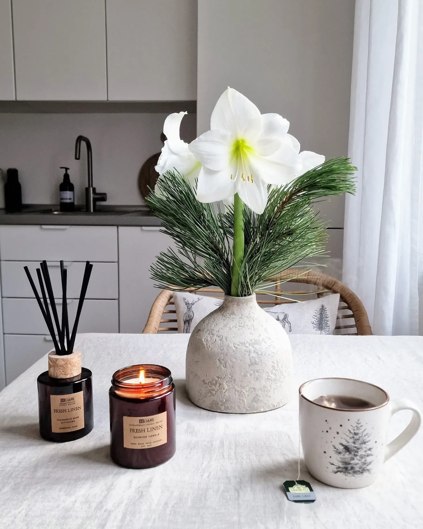 Candela Profumata con Diffusore di Fragranze DARK ELEGANCE 9 cm Marrone