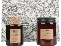 Candela Profumata con Diffusore di Fragranze DARK ELEGANCE 9 cm Marrone