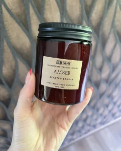 Candela Profumata con Diffusore di Fragranze DARK ELEGANCE 9 cm Marrone