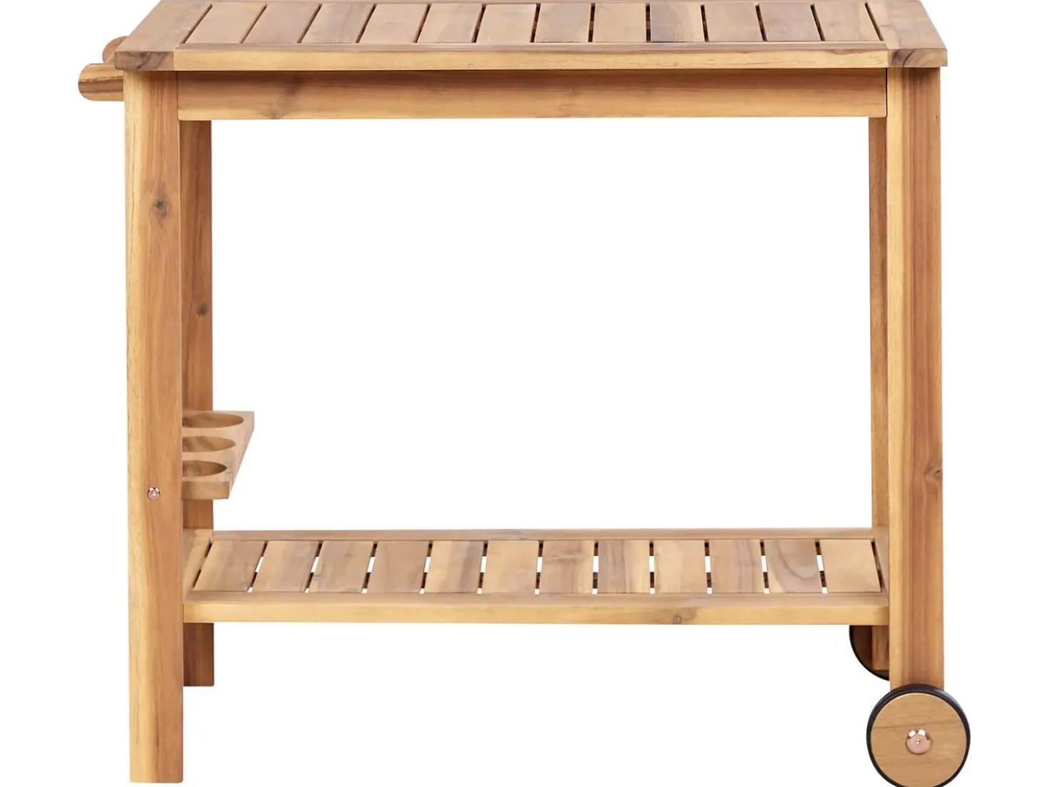 Carrello per bevande da giardino SASSARI II Legno di acacia certificato Marrone chiaro