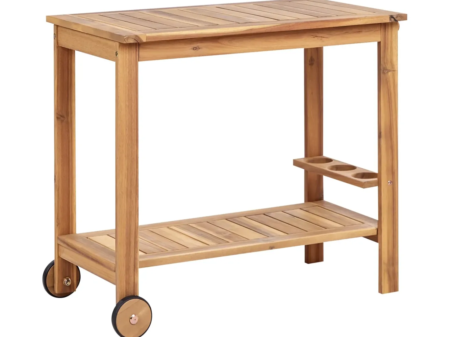 Carrello per bevande da giardino SASSARI II Legno di acacia certificato Marrone chiaro