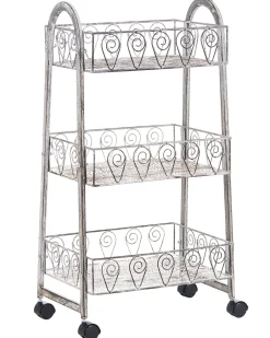 Carrello portaoggetti VALPARAISO Metallo Grigio con ruote