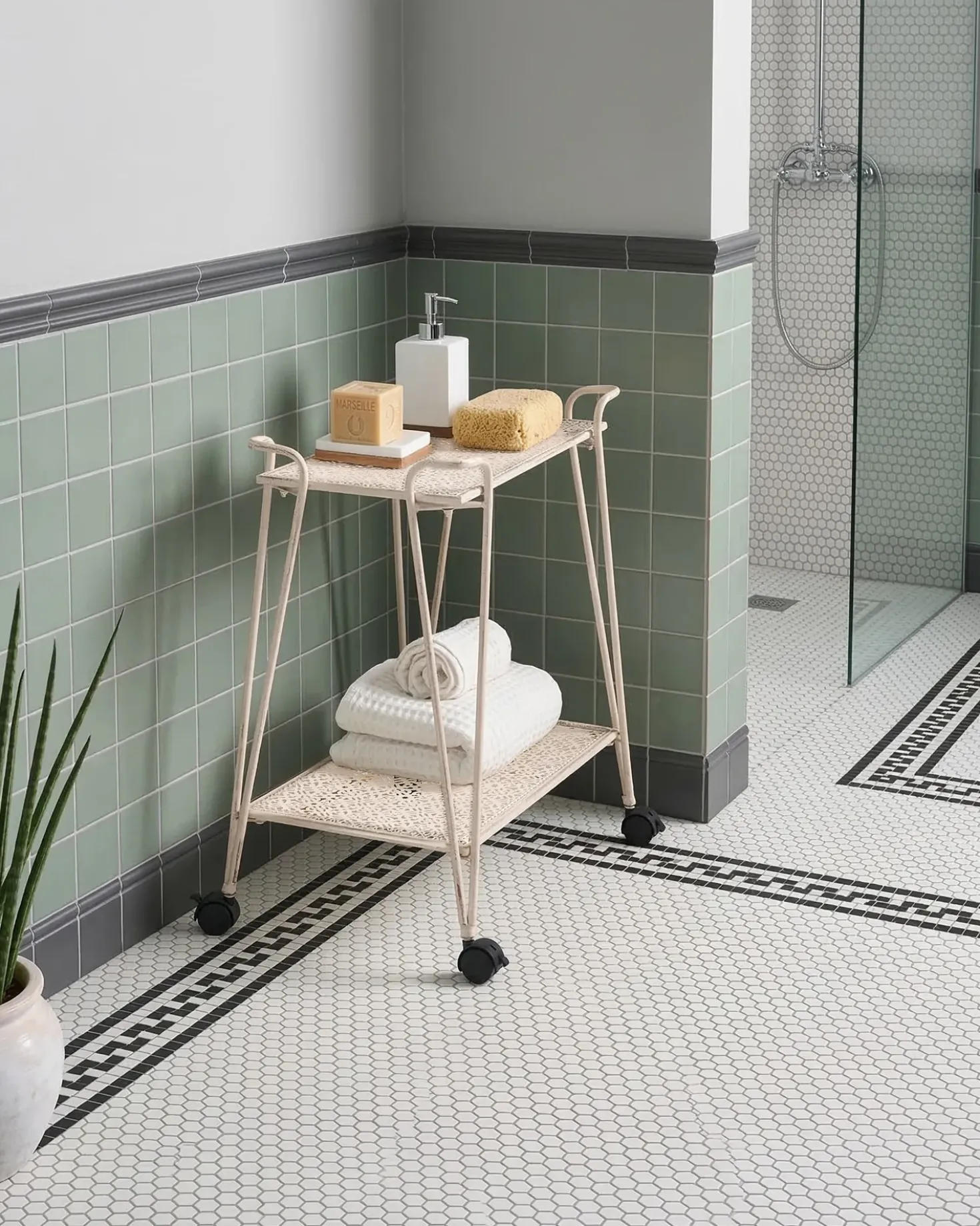 Carrello portaoggetti YUMBILLA Metallo Bianco con ruote