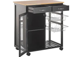 Carrello portavivande BOVES Nero