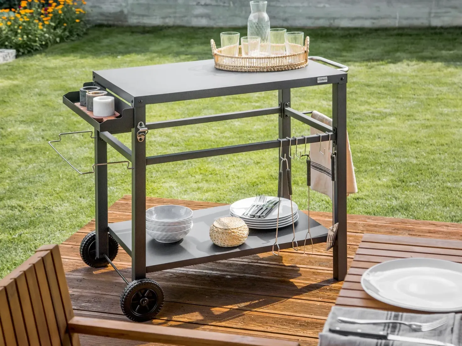 Carrello portavivande da giardino STALETTI Metallo Nero