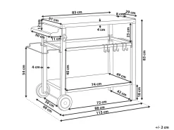 Carrello portavivande da giardino STALETTI Metallo Nero
