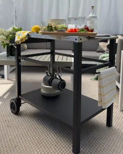 Carrello portavivande da giardino SPIAZZI Metallo Nero