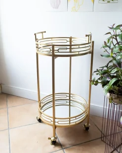 Carrello portavivande FARLEY Metallo Oro