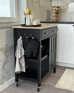 Carrello portavivande GENOA Nero