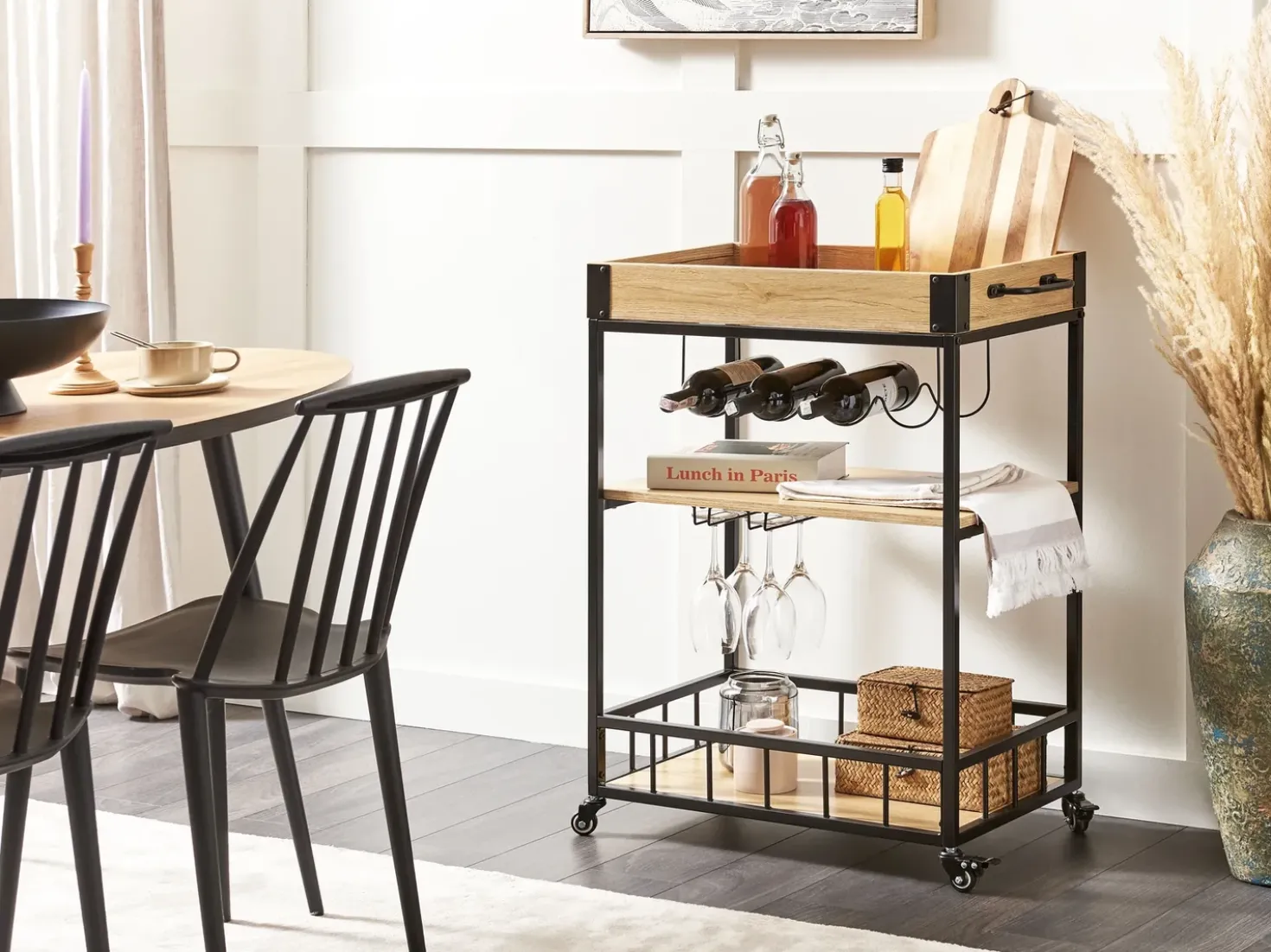Carrello portavivande HULLET Metallo Marrone chiaro