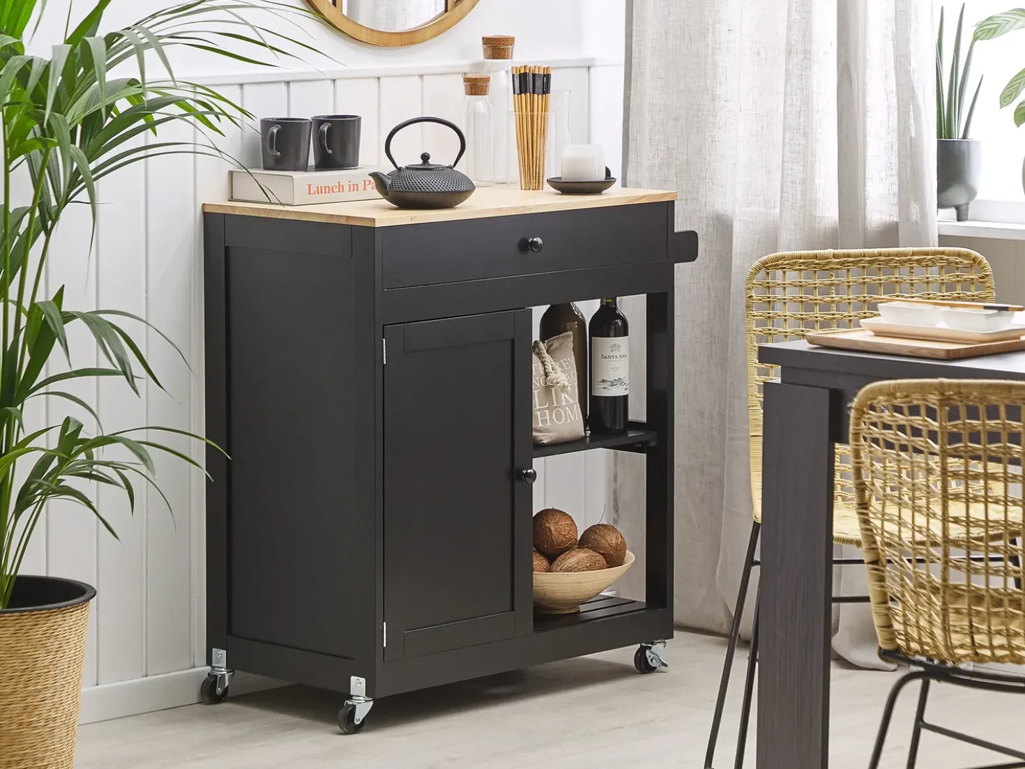 Carrello portavivande TRAPANI Nero