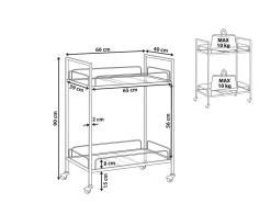 Carrello portavivande VENETA Metallo Oro