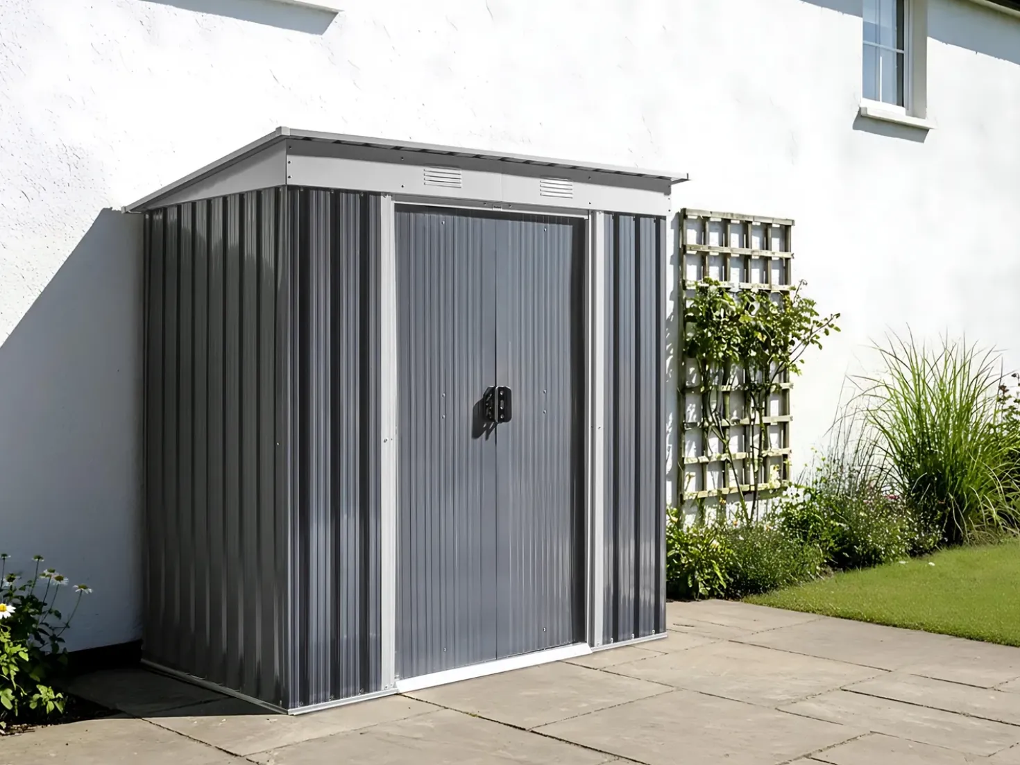 Casetta da giardino ACILIA 174 cm 110 cm Grigio grafite
