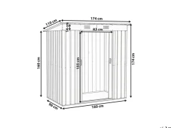 Casetta da giardino ACILIA 174 cm 110 cm Grigio grafite