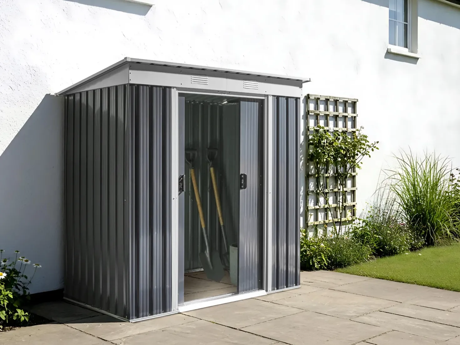 Casetta da giardino ACILIA 174 cm 110 cm Grigio grafite