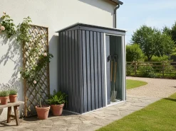 Casetta da giardino AISONE 150 cm 89 cm Grigio grafite