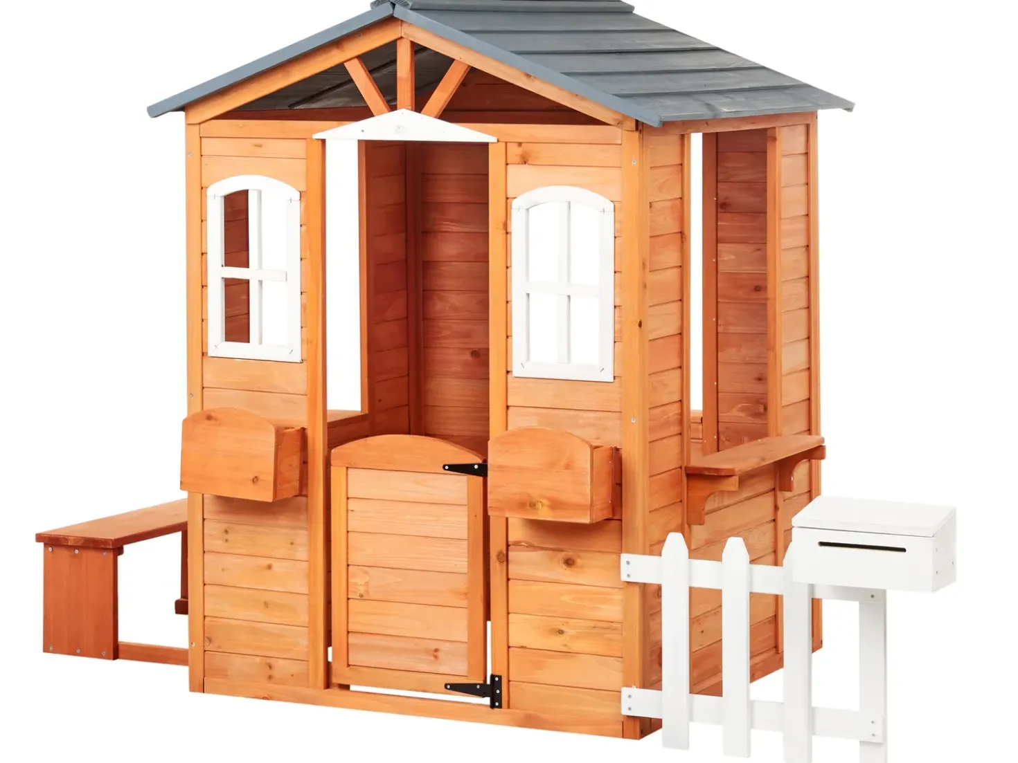 Casetta da giardino AMPELIKO Legno di abete Marrone