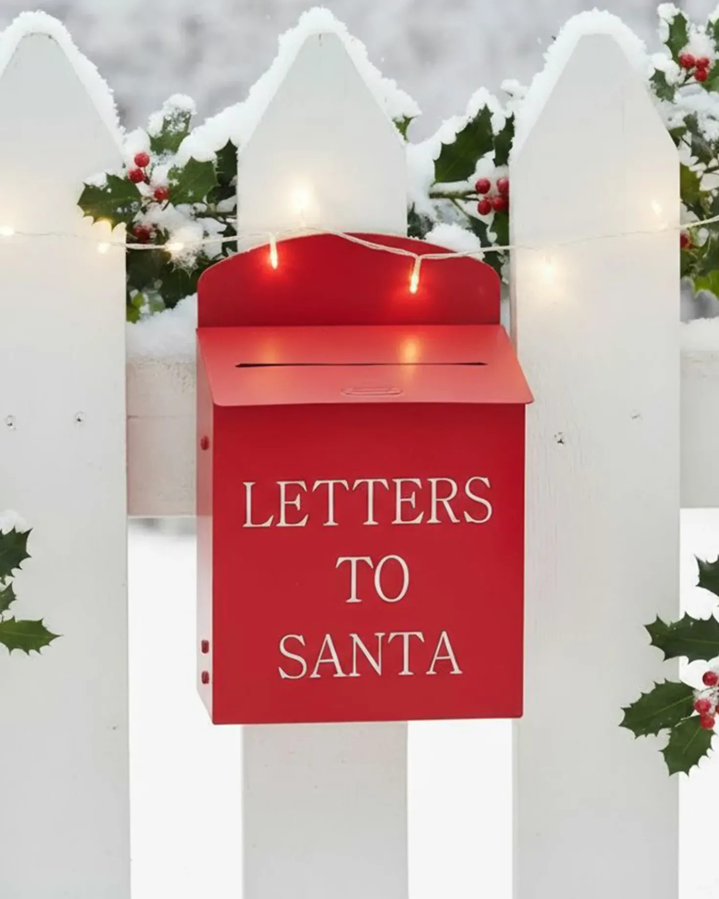 Cassetta postale di Natale FORSSA 30 cm Rosso