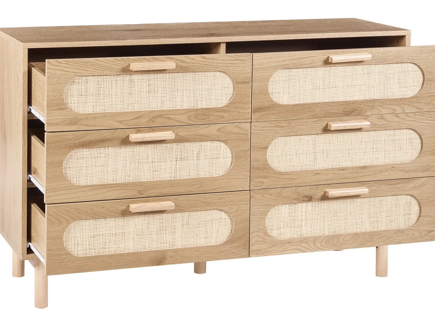 Cassettiera a 6 cassetti COSTELLO Marrone chiaro