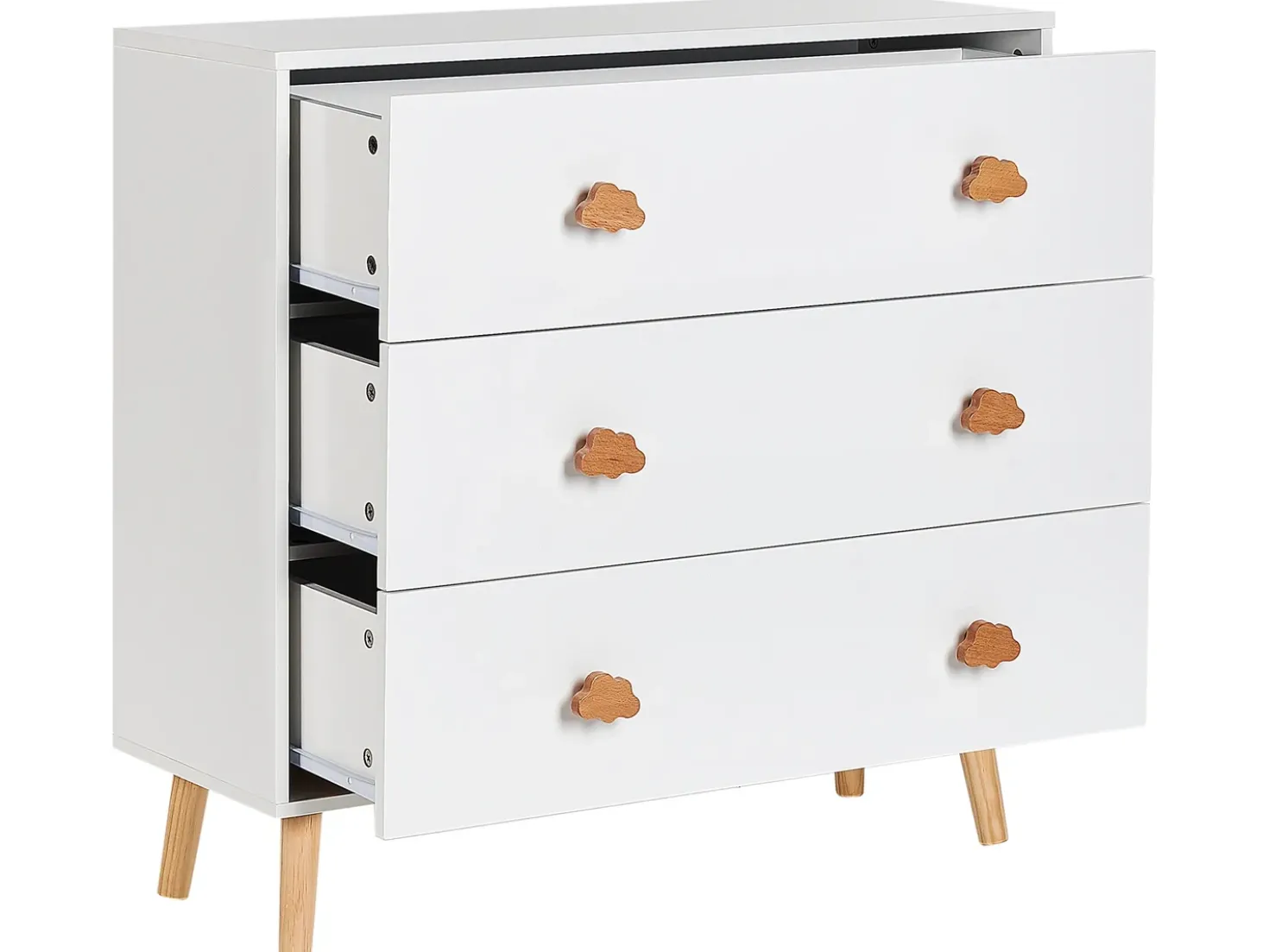 Cassettiera a 3 cassetti CLOUDY Bianco