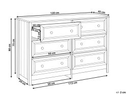 Cassettiera a 6 cassetti HAZELVALE Bianco