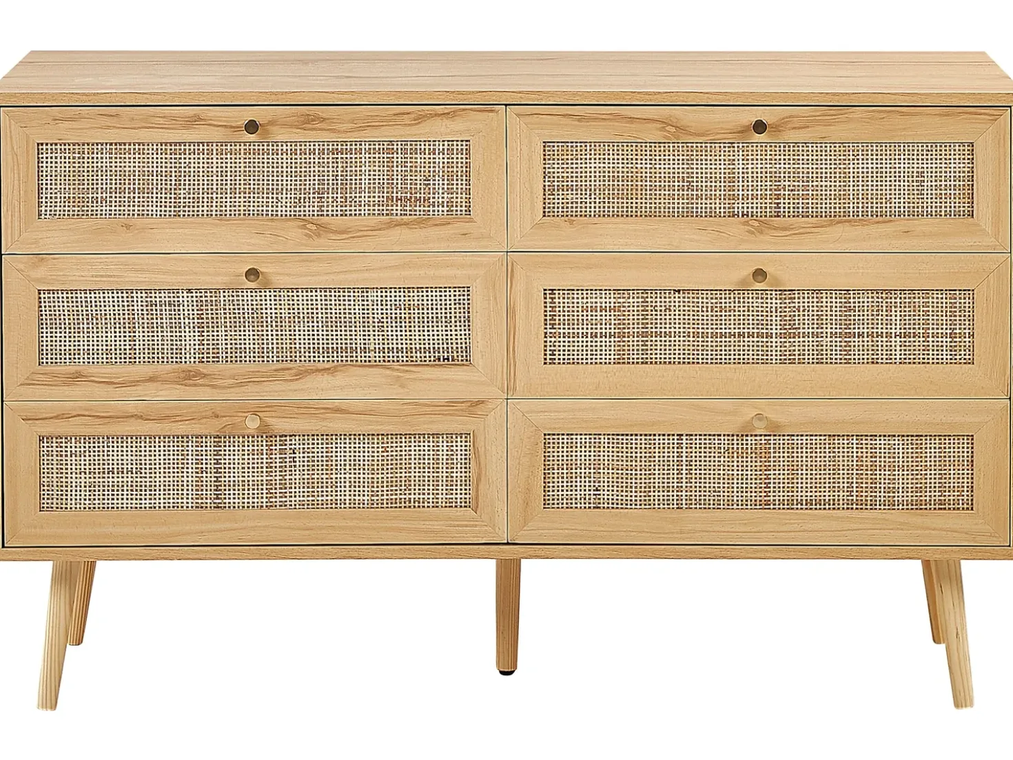 Cassettiera a 6 cassetti PEROTE Rattan Marrone chiaro