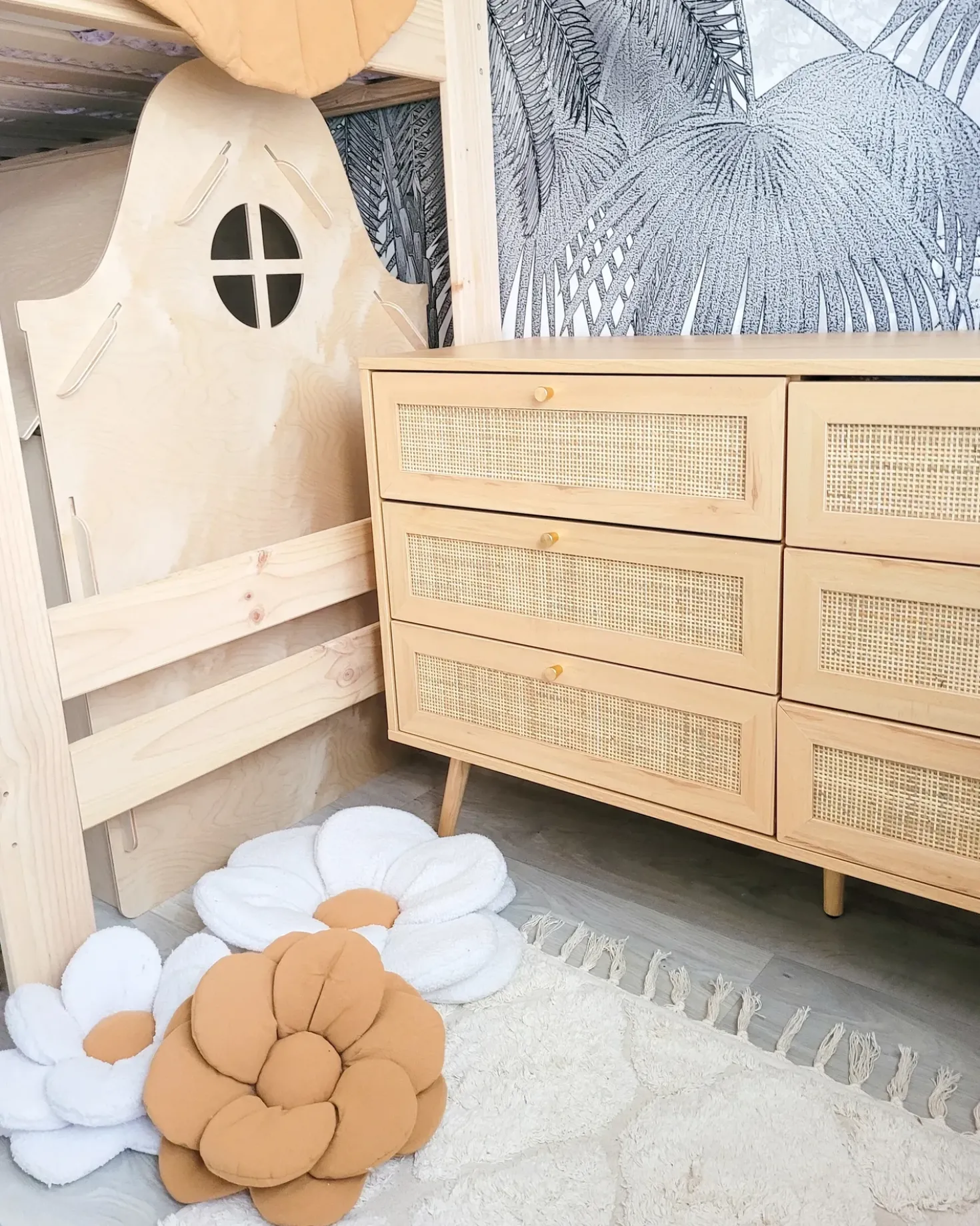 Cassettiera a 6 cassetti PEROTE Rattan Marrone chiaro