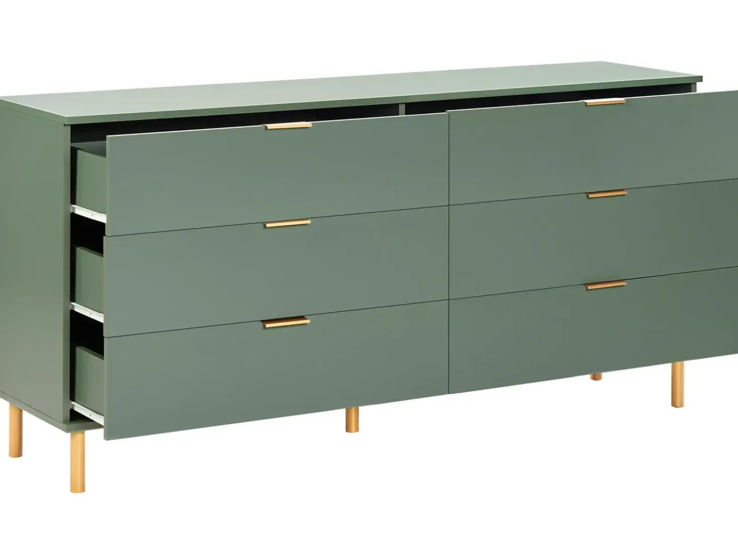 Cassettiera a 6 cassetti WALPOLE Verde