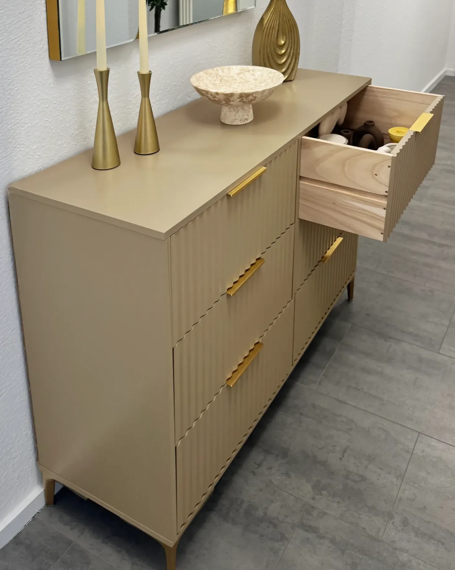 Cassettiera a 6 cassetti WALCOTT Beige