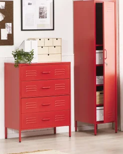 Cassettiera ENAGO Metallo Rosso